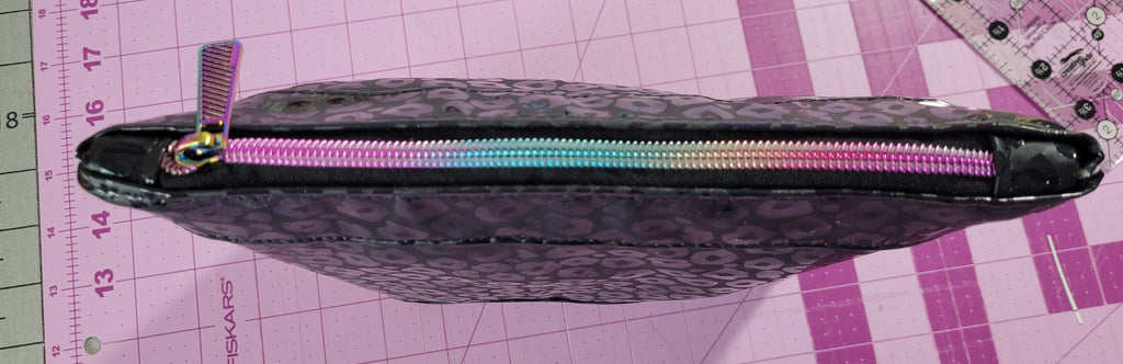 Midnight Leopard tPU Zipper Pouch with Rainbow Zipper