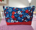 Patriotic Floral Zipper Pouch